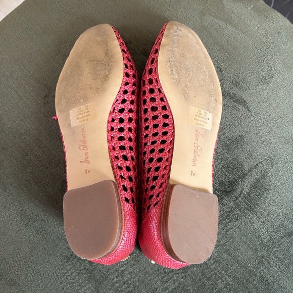Sam Edelman Marcie Red Woven Flats Size 8.5 - Picture 4 of 6
